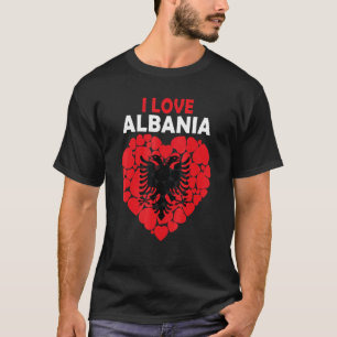 I Liebe Albanien stolz auf die albanische Flagge A T-Shirt