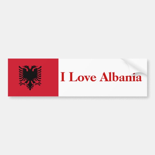 I Liebe-Albanien-Stoßdämpfer Autoaufkleber (Vorne)
