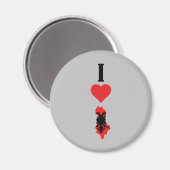I Liebe Albanien Vertikal I Herz Albanien Flag Kar Magnet (Vorderseite/Rückseite)