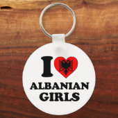 I Liebe Albanische Mädchen Schlüsselanhänger (Vorderseite)