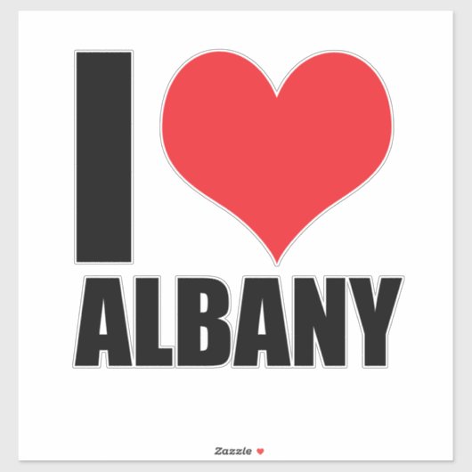 I Liebe Albany Aufkleber (Blatt)