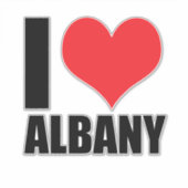 I Liebe Albany Aufkleber (Vorderseite)