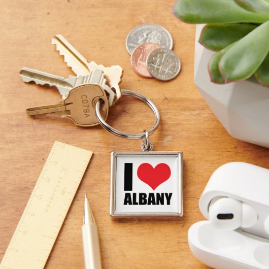 I Liebe Albany Schlüsselanhänger (Schreibtisch)