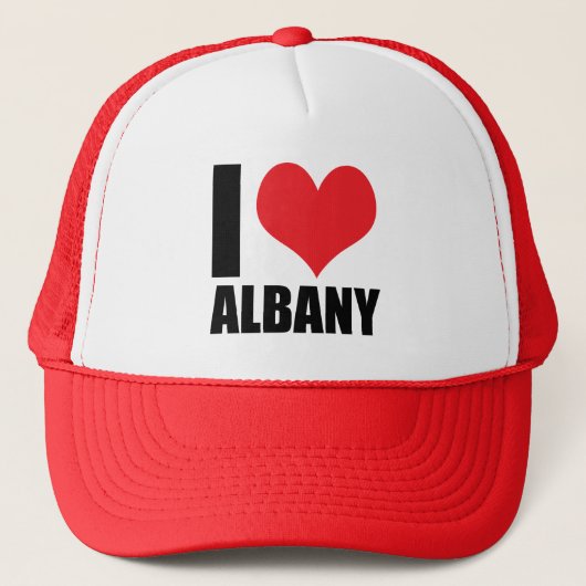 I Liebe Albany Truckerkappe (Vorderseite)