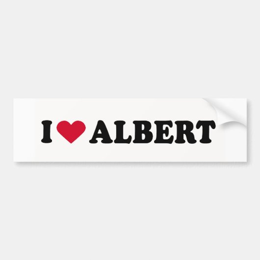 I LIEBE ALBERT AUTOAUFKLEBER (Vorne)