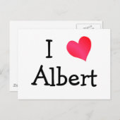 I Liebe Albert Postkarte (Vorne/Hinten)