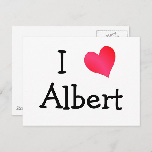 I Liebe Albert Postkarte (Vorne/Hinten)