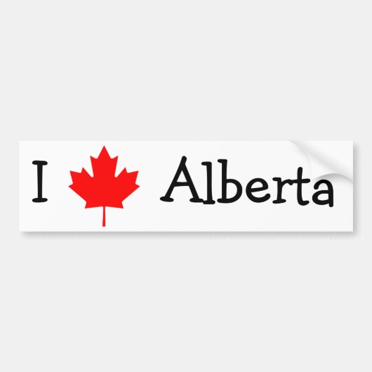 I Liebe Alberta Autoaufkleber (Vorne)