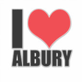 I Liebe Albury Aufkleber (Vorderseite)