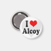 I Liebe Alcoy, Spanien Magnet (Vorderseite/Rückseite)
