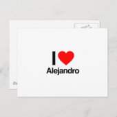 i Liebe alejandro Postkarte (Vorne/Hinten)