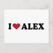 I LIEBE ALEX POSTKARTE (Vorderseite)
