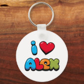 I Liebe Alex Schlüsselanhänger (Vorderseite)