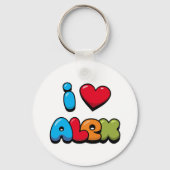 I Liebe Alex Schlüsselanhänger (Rückseite)