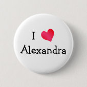 I Liebe Alexandria Button (Vorderseite)