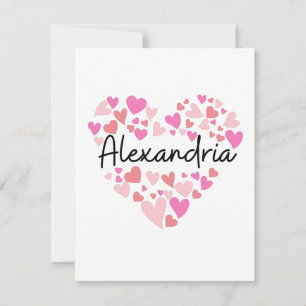I Liebe Alexandria - Herz für Alexandria Dankeskarte