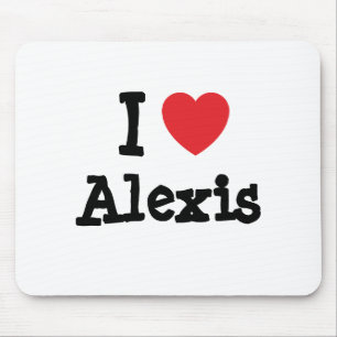 I Liebe Alexis Herz Brauch personalisiert Mousepad