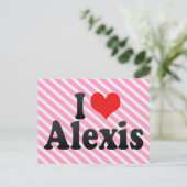 I Liebe Alexis Postkarte (Stehend Vorderseite)