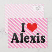 I Liebe Alexis Postkarte (Vorne/Hinten)