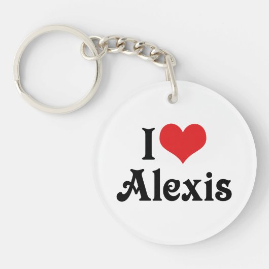I Liebe Alexis Schlüsselanhänger (Vorderseite)