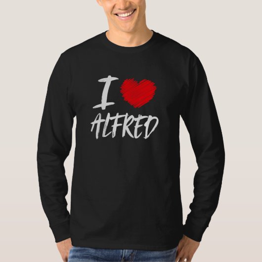 I Liebe Alfred Husband Son Boyfriend Vater Grandso T-Shirt (Vorderseite)