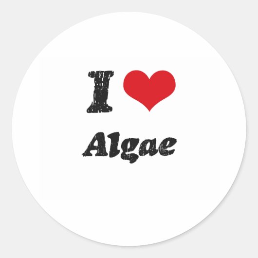I Liebe Algae Runder Aufkleber (Vorderseite)
