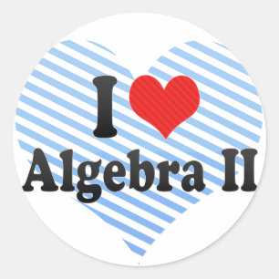 I Liebe-Algebra II Runder Aufkleber