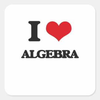I Liebe Algebra Quadratischer Aufkleber