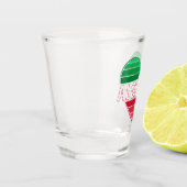 I Liebe Algerien, Algerische Herzenflaggenfarben Schnapsglas (Links)