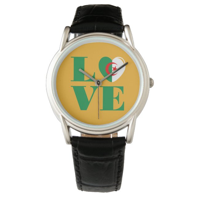 I Liebe Algerien Armbanduhr (Vorderseite)