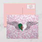 I Liebe Algerien - Flügel Postkarte (Vorne/Hinten)