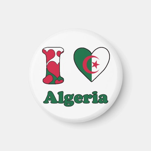 I Liebe Algerien Magnet (Vorne)