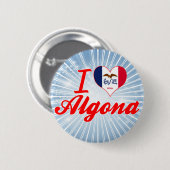 I Liebe Algona, Iowa Button (Vorne & Hinten)