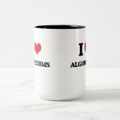 I Liebe-Algorithmen Zweifarbige Tasse (Mittel)