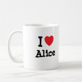 I Liebe Alice T - Shirt Kaffeetasse (Links)