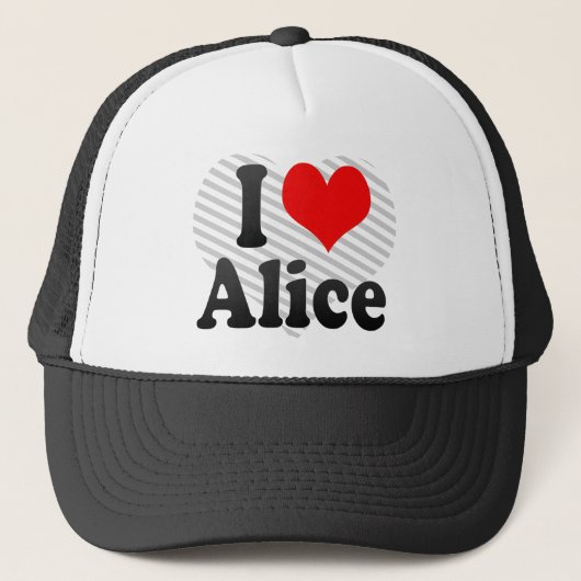 I Liebe Alice Truckerkappe (Vorderseite)
