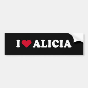 I LIEBE ALICIA AUTOAUFKLEBER