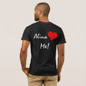 I Liebe Alina - Alina Lieben T-Shirt (Schwarz voll)