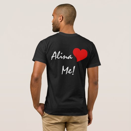 I Liebe Alina - Alina Lieben T-Shirt (Schwarz voll)