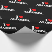 I LIEBE-ALKOHOL GESCHENKPAPIER (Ecke)