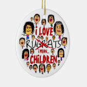 I Liebe All Children Cartoon Keramikornament (Rechts)