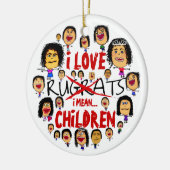 I Liebe All Children Cartoon Keramikornament (Links)