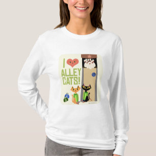 I Liebe Alley Cats Cartoon T-Shirt