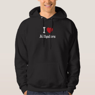 I Liebe Alligatoren Herz maßgeschneidert personal Hoodie