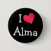 I Liebe Alma Button (Vorderseite)