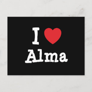 I Liebe Alma T - Shirt Postkarte