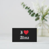 I Liebe Alma Visitenkarte (Stehend Vorderseite)