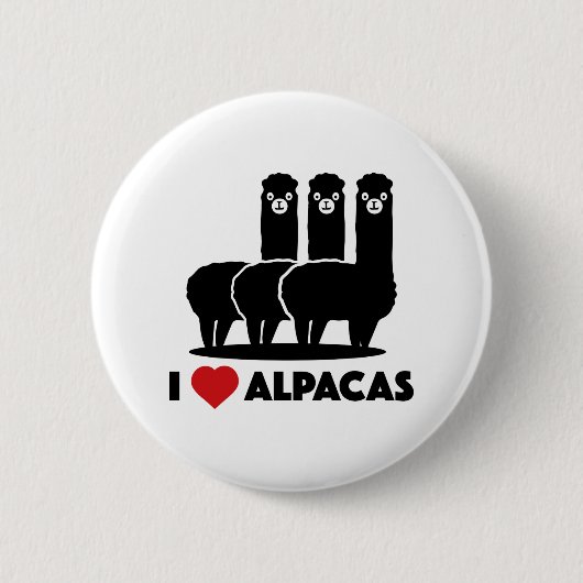 I Liebe Alpacas Button (Vorderseite)