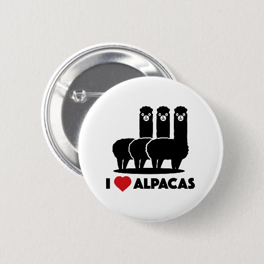 I Liebe Alpacas Button (Vorne & Hinten)