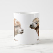 I Liebe Alpacas Große Tasse (Vorderseite)